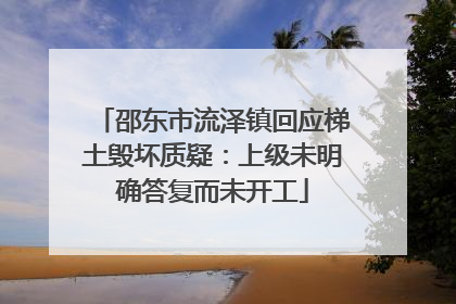邵东市流泽镇回应梯土毁坏质疑：上级未明确答复而未开工