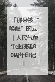那朵被“唤醒”的云｜人民气象事业创建80周年印记