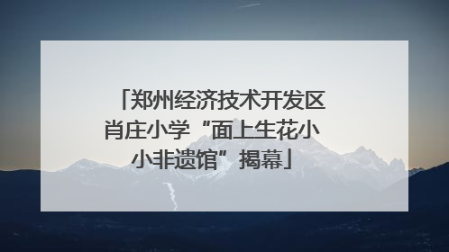 郑州经济技术开发区肖庄小学“面上生花小小非遗馆”揭幕