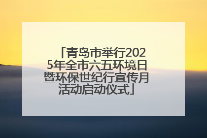 青岛市举行2025年全市六五环境日暨环保世纪行宣传月活动启动仪式