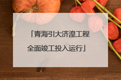 青海引大济湟工程全面竣工投入运行