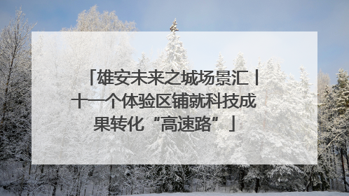 雄安未来之城场景汇丨十一个体验区铺就科技成果转化“高速路”