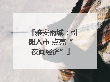 雅安雨城：引摊入市 点亮“夜间经济”