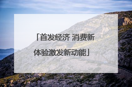 首发经济 消费新体验激发新动能
