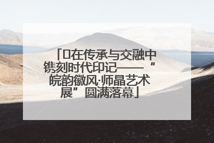 ﻿在传承与交融中镌刻时代印记——“皖韵徽风·师晶艺术展”圆满落幕