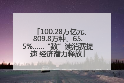 100.28万亿元、809.8万种、65.5%……“数”读消费提速 经济潜力释放