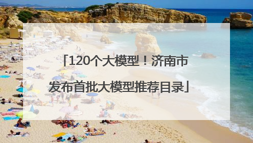 120个大模型！济南市发布首批大模型推荐目录