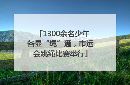 1300余名少年各显“绳”通，市运会跳绳比赛举行