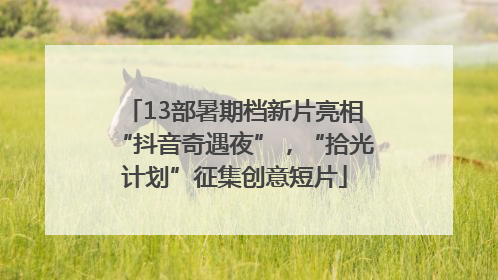 13部暑期档新片亮相“抖音奇遇夜”，“拾光计划”征集创意短片