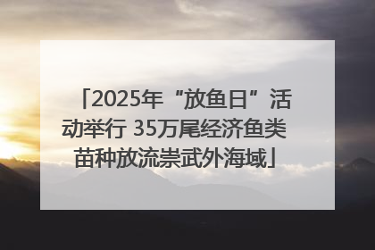 2025年“放鱼日”活动举行 35万尾经济鱼类苗种放流崇武外海域