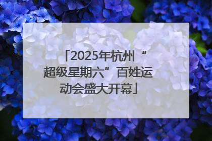 2025年杭州“超级星期六”百姓运动会盛大开幕