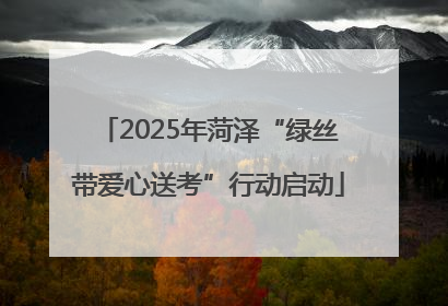2025年菏泽“绿丝带爱心送考”行动启动