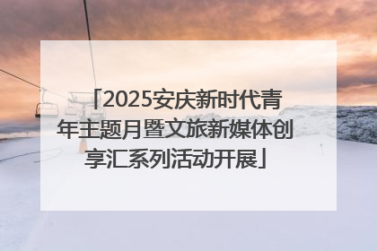 2025安庆新时代青年主题月暨文旅新媒体创享汇系列活动开展