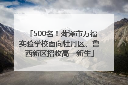 500名！菏泽市万福实验学校面向牡丹区、鲁西新区招收高一新生