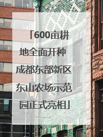 600亩耕地全面开种 成都东部新区东山农场示范园正式亮相