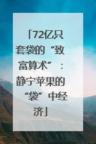 72亿只套袋的“致富算术”：静宁苹果的“袋”中经济